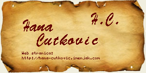 Hana Ćutković vizit kartica